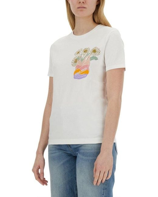 PS by Paul Smith White Daisy T-Shirt