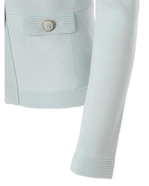 Elisabetta Franchi Blue Long Sleeved Buttoned Cardigan
