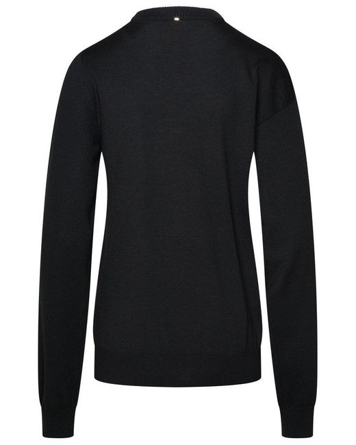 Sportmax Black Virgin Wool Sweater