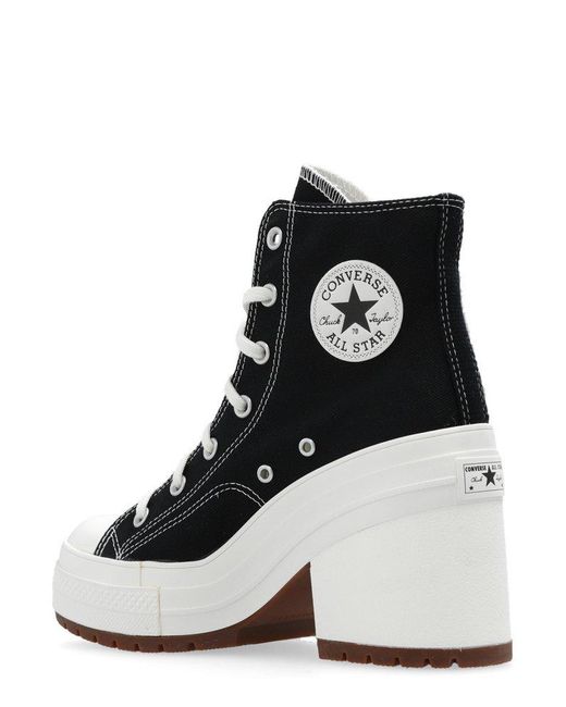 Converse Black Chunky Heel Lace-Up Shoes