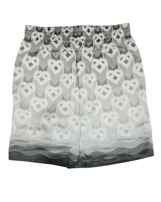 Casablanca Gray Gradient Heart Monogram Shorts for men