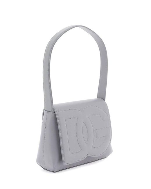 Dolce & Gabbana Gray Dg Logo Shoulder Bag