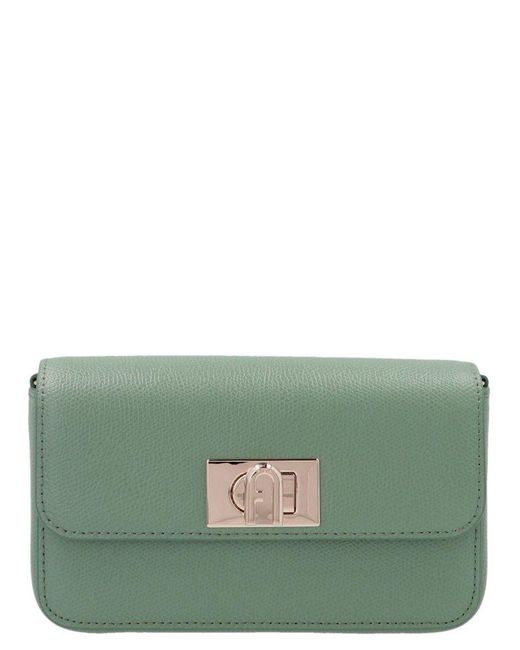 Furla Green 1927 Chain-link Crossbody Bag