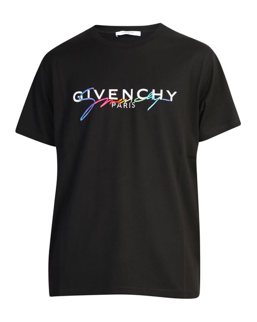 【関税込み】Givenchy ブラック 'Givenchy' Signature Tシャツ Givenchy ロゴ Tシャツ | ブラック | FARFETCH JP