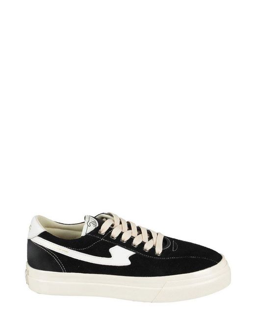 Stepney Workers Club Black Low-Top Casual Sneakers for men