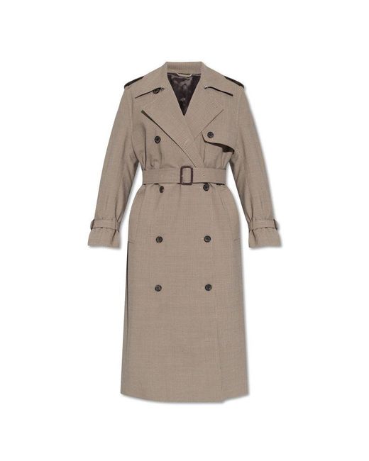 Totême  Natural Houndstooth Trench Coat,