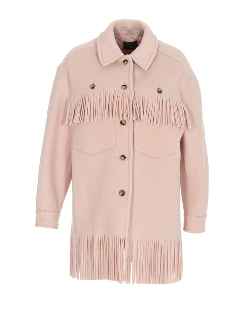 純正販売済み Pinko ベルベット ベルベット シャツ カラー: ピンク ...