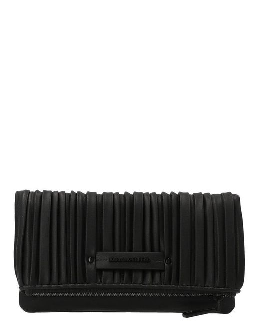 Karl Lagerfeld Leather K/kushion Wallet in Black | Lyst UK