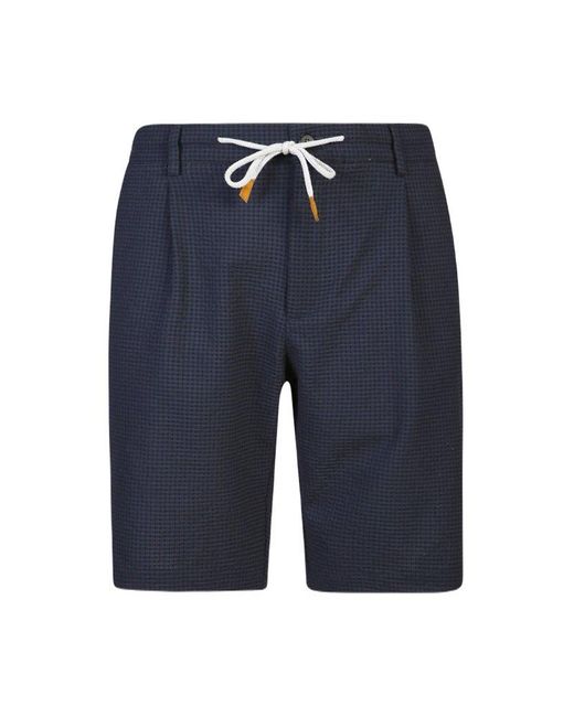 Eleventy Blue Drawstring Knee-length Shorts for men