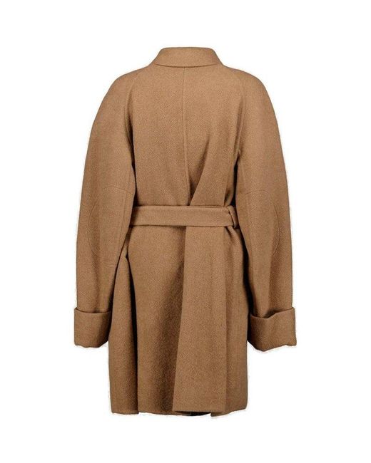 Dior Brown Belted Button-up Coat for men