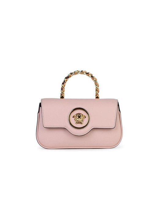 Versace Pink La Medusa Leather Mini Bag