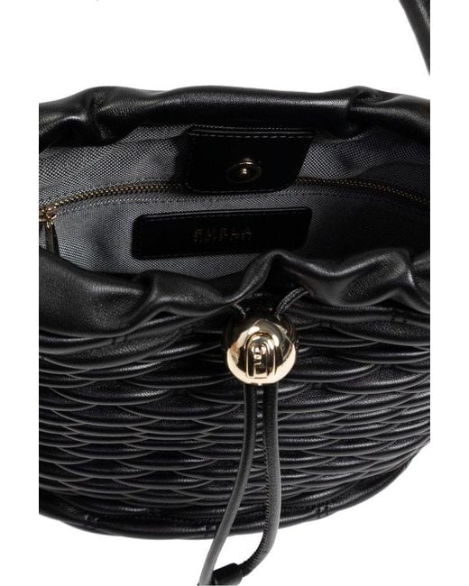 Furla Black Mionido Mini Bucket Bag