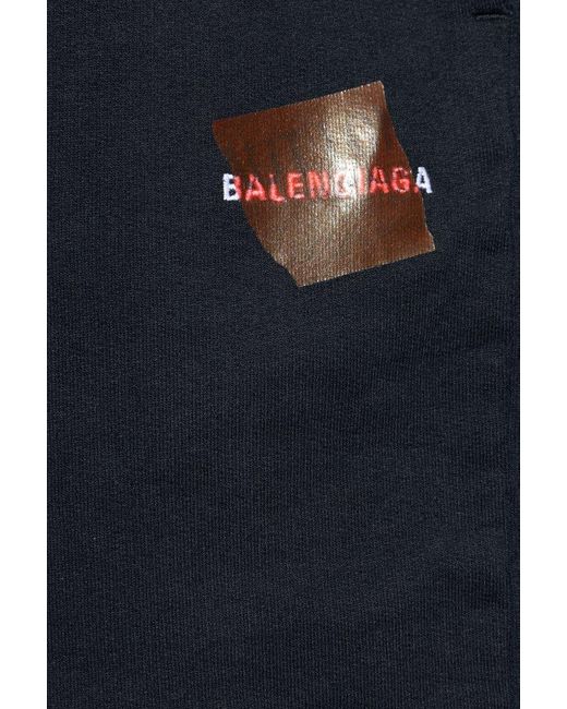 Balenciaga Blue Logo Shorts for men