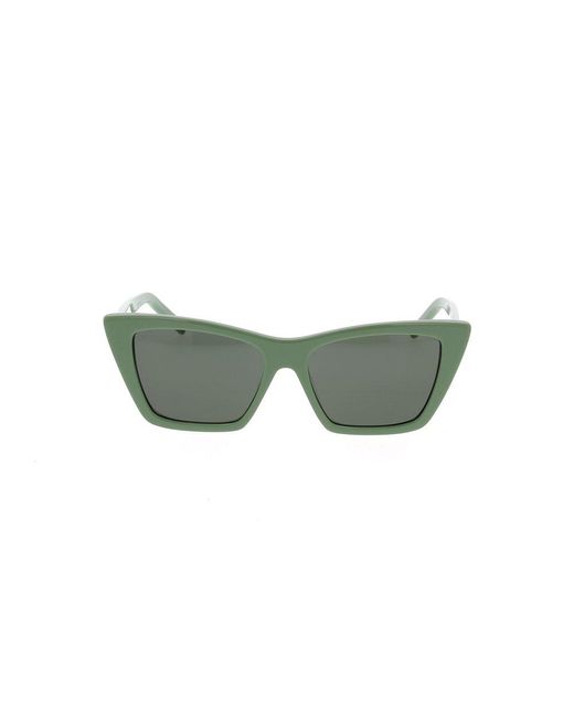 Saint Laurent Green Cat-eye Sunglasses