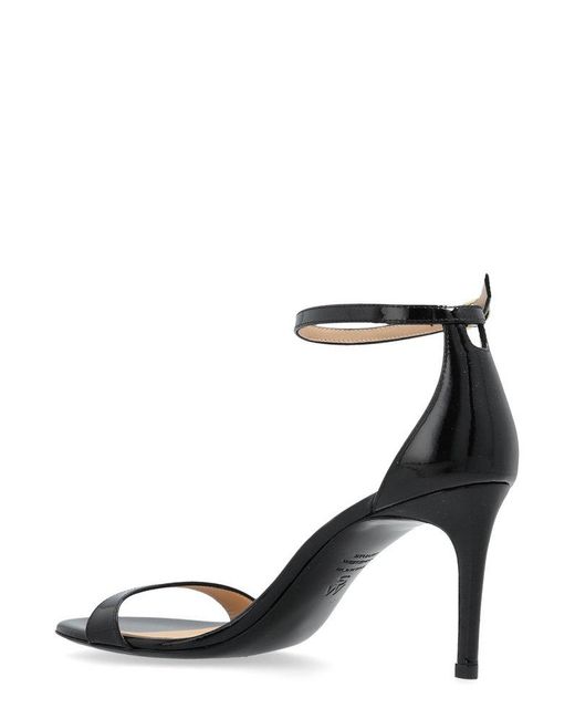Stuart Weitzman Black Nudist Ii Heeled Sandals