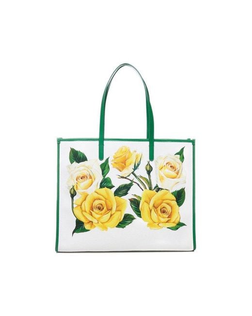 Dolce & Gabbana Metallic Tote Bag With Print