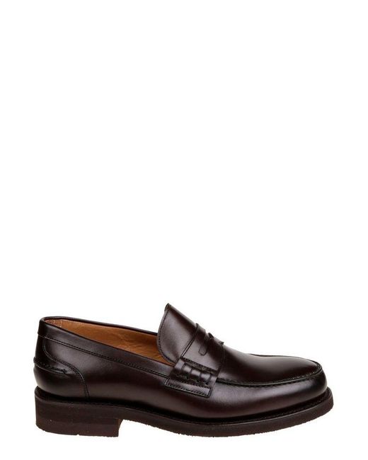BERWICK  1707 Brown Classic Penny Loafers for men