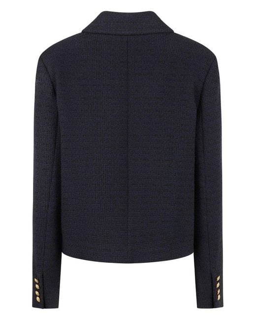 Nili Lotan Blue Paola Button Front Jacket