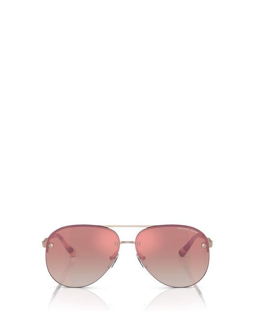 Michael Kors Pink East Side Aviator Sunglasses