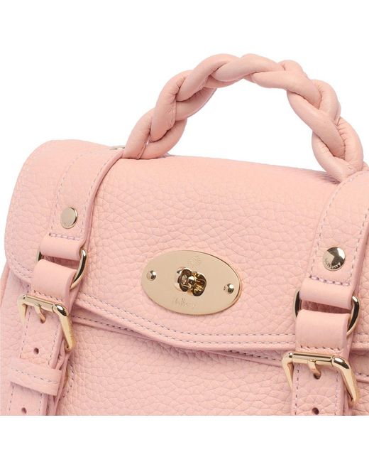 Mulberry Pink Mini Alexa Leather Shoulder Bag