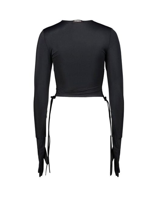 Vetements Black Cropped Styling Top