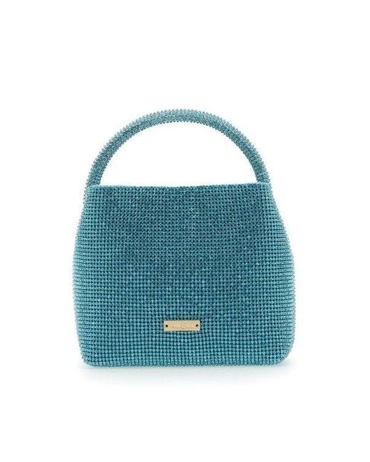 Cult Gaia Blue Solene Embellishment Top Handle Bag