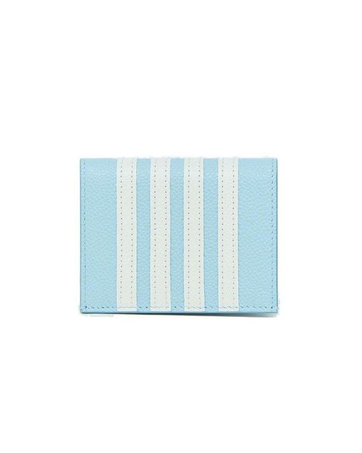 Thom Browne Blue 4-bar Tripe Embellished Cardholder for men