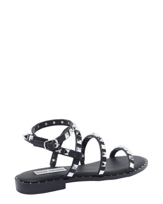 Steve Madden White Travel Studded Sandals
