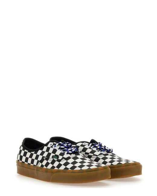 Vans Black Authentic Checked Sneakers for men