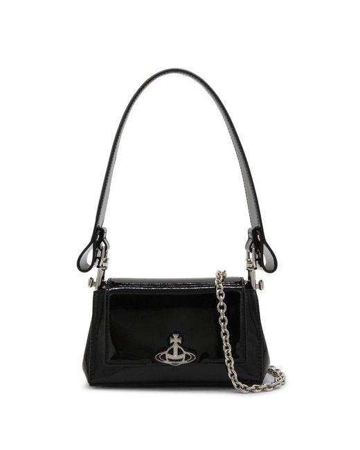 Vivienne Westwood Black Hazel Chain-linked Small Shoulder Bag