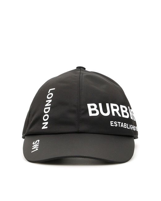 Burberry Black Logo Horseferry Print Baseball Cap