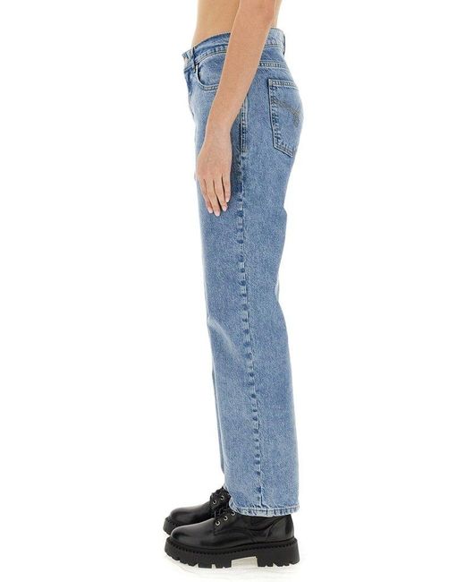 Moschino Blue Jeans Straight Leg Boyfriend Jeans