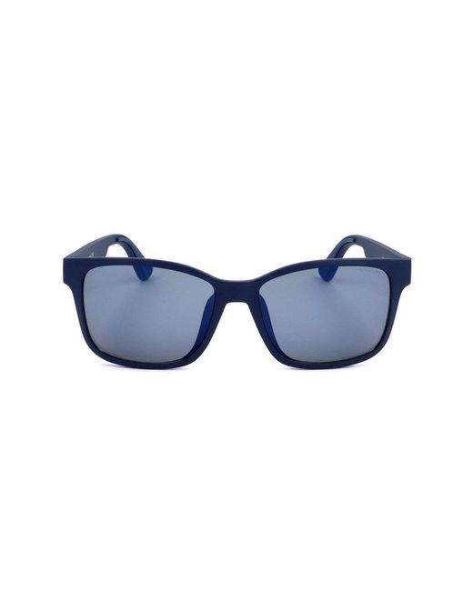 Moncler Blue Rectangle Frame Sunglasses for men