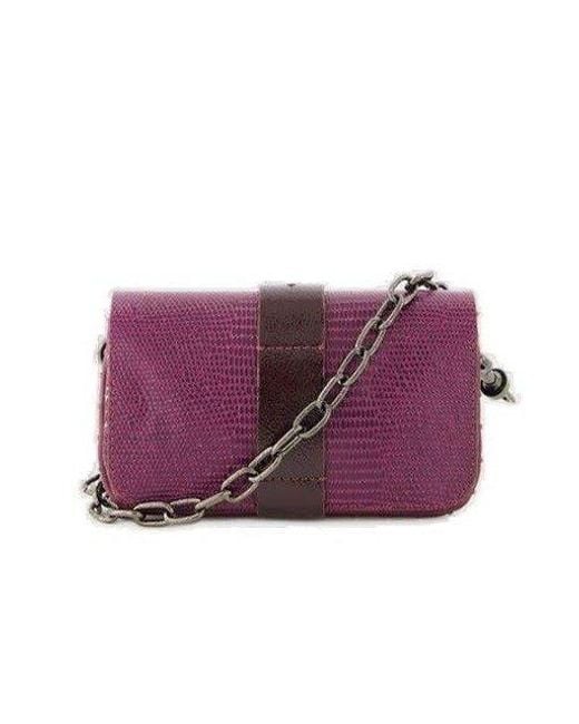 Zadig & Voltaire Purple Kate Wallet Foldover Top Shoulder Bag