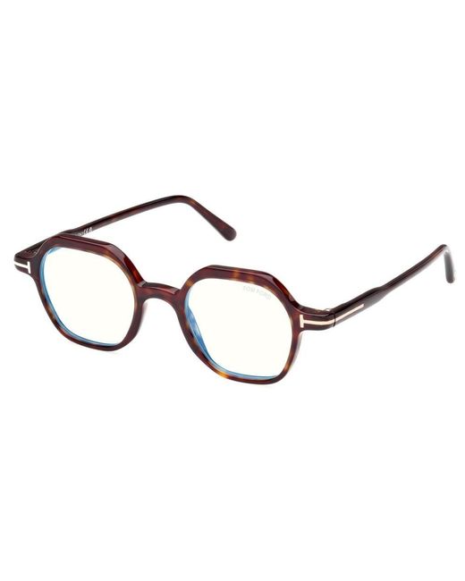 Tom Ford Black Hexagonal-Frame Glasses for men