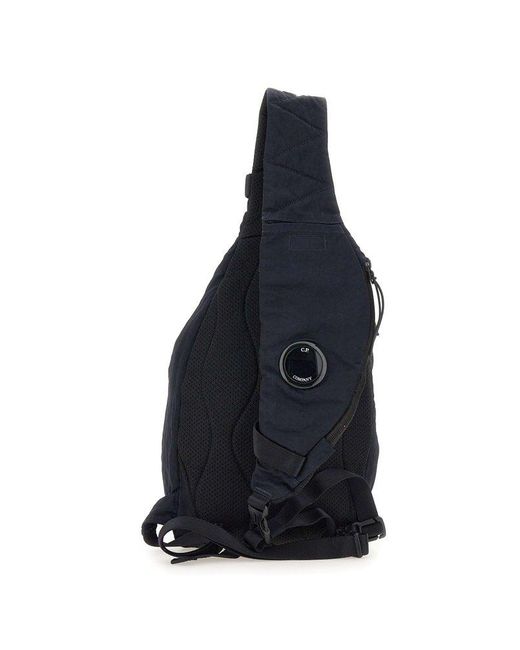 C P Company Blue Rucksack Lens Detailed Crossbody Bag for men