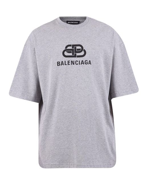 Balenciaga Gray Logo T-shirt Grey for men