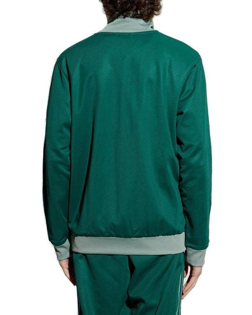 Adidas Originals Green Adicolor Zip-Up Track Jacket for men