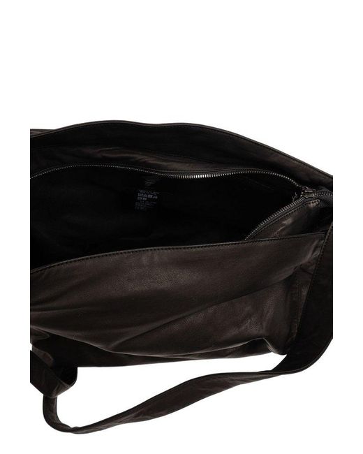 Discord Yohji Yamamoto Black Gathered Detail Shoulder Bag for men