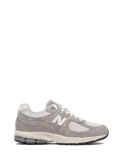 New Balance White 2002R Lace-Up Sneakers for men