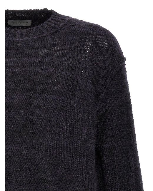 Yohji Yamamoto Blue Mohair Sweater for men