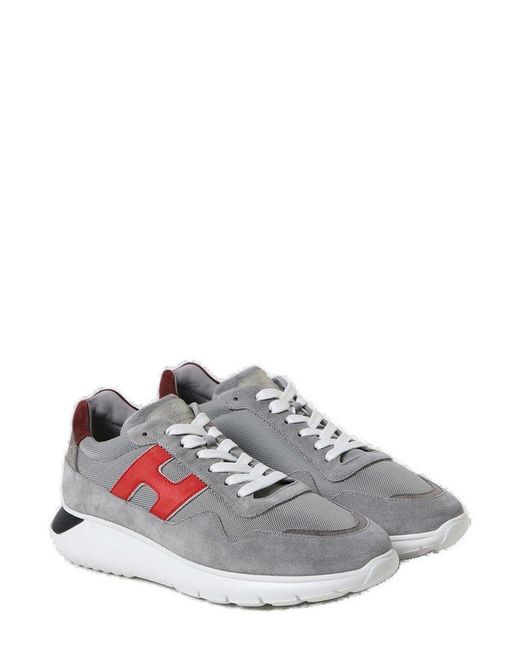 Hogan Gray Interactive 3 Side H Patch Sneakers for men