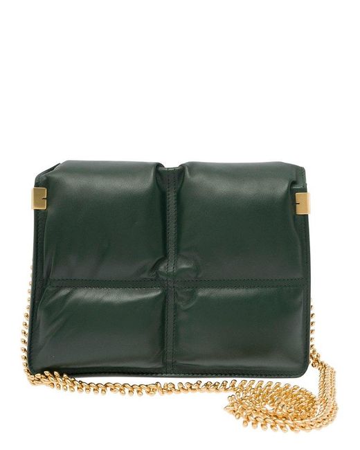 Burberry Green Snip Quilted Chain-link Crossbody Bag