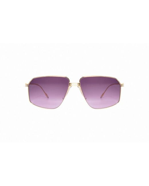 Jacques Marie Mage Purple Jagger Aviator Frame Sunglasses
