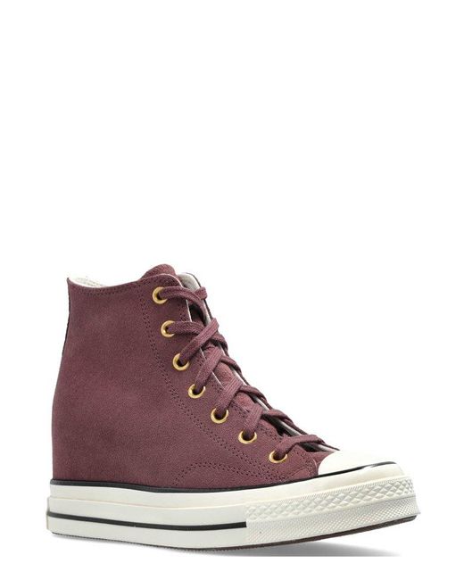 Converse Purple Classic High-Top Lace-Up Sneakers