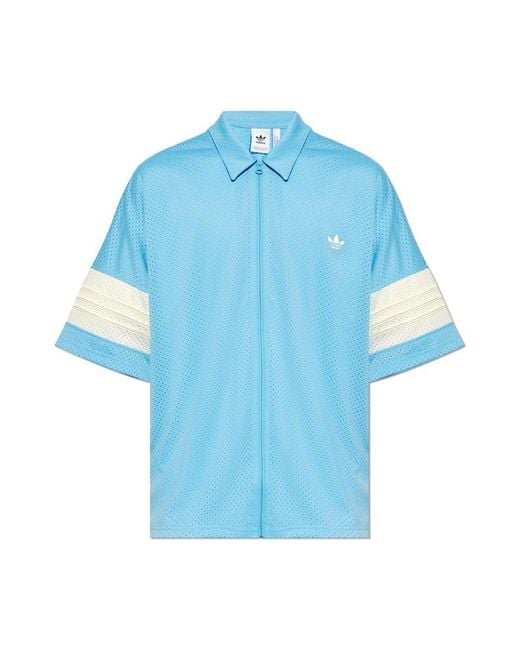 Adidas Originals Blue Short Sleeve Shirt for men
