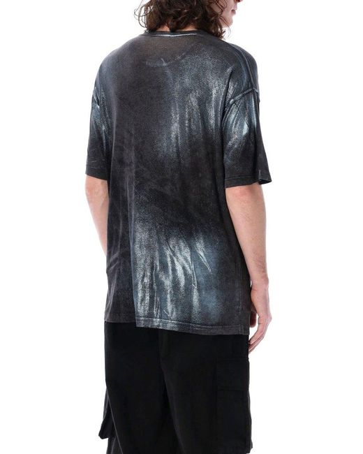DIESEL Black T-Buxt Faded Metallic T-Shirt for men