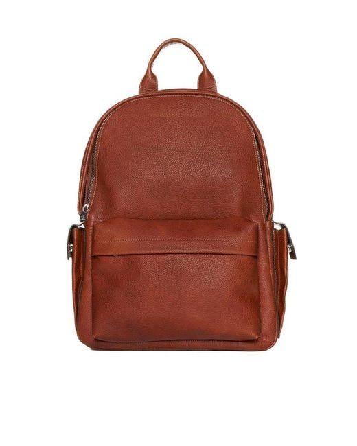 Brunello Cucinelli Red Copper Backpack for men