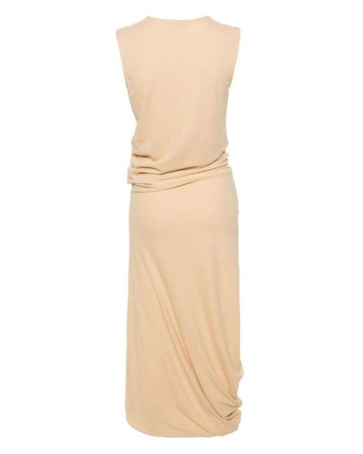 Lemaire Natural Twisted Midi Dress