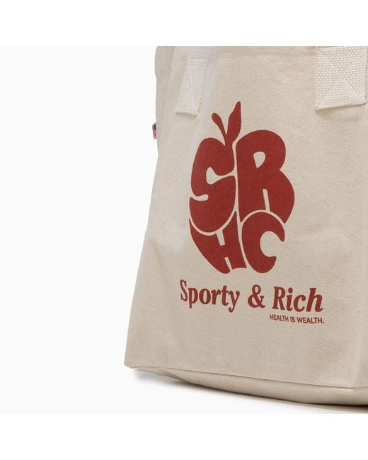 Sporty & Rich Natural Sporty And Rich Apple Shopper Bag